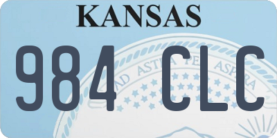 KS license plate 984CLC