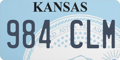 KS license plate 984CLM