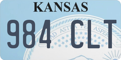 KS license plate 984CLT