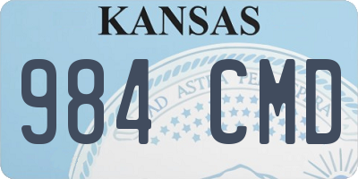 KS license plate 984CMD