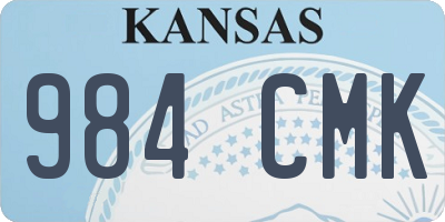 KS license plate 984CMK
