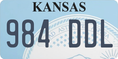 KS license plate 984DDL