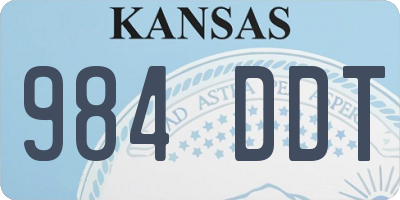 KS license plate 984DDT