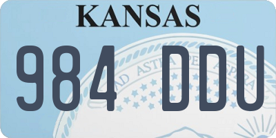 KS license plate 984DDU