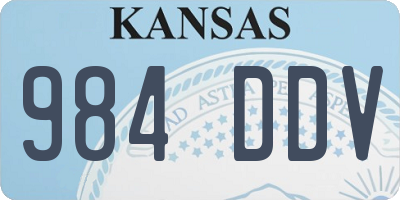 KS license plate 984DDV