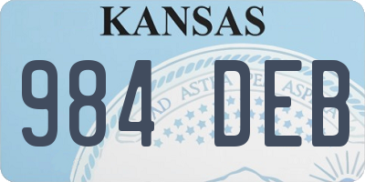 KS license plate 984DEB