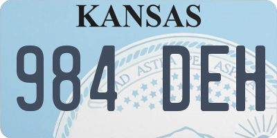 KS license plate 984DEH