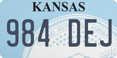 KS license plate 984DEJ