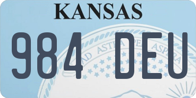 KS license plate 984DEU
