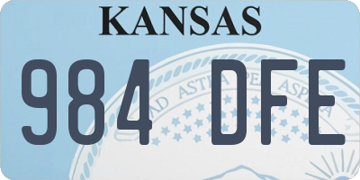 KS license plate 984DFE