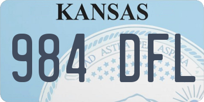 KS license plate 984DFL