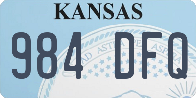 KS license plate 984DFQ