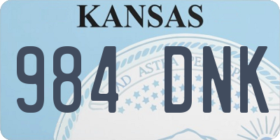 KS license plate 984DNK
