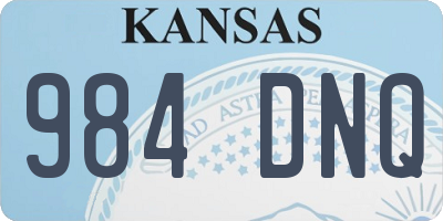 KS license plate 984DNQ