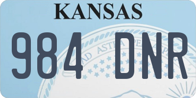 KS license plate 984DNR