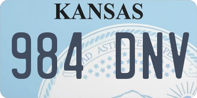 KS license plate 984DNV