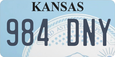 KS license plate 984DNY
