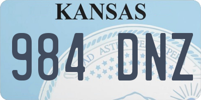 KS license plate 984DNZ