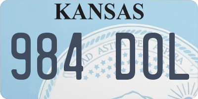 KS license plate 984DOL