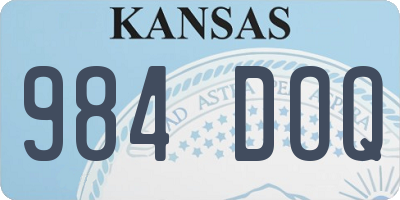 KS license plate 984DOQ
