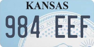 KS license plate 984EEF