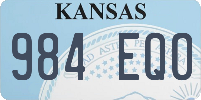 KS license plate 984EQO