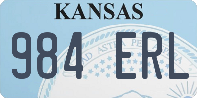 KS license plate 984ERL