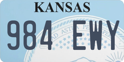 KS license plate 984EWY