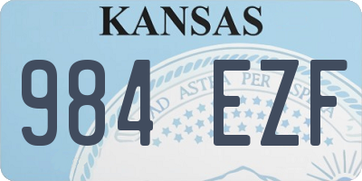 KS license plate 984EZF