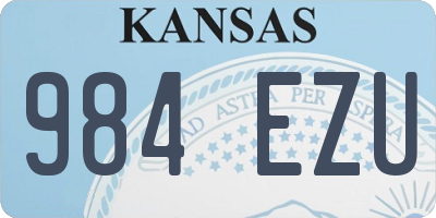 KS license plate 984EZU