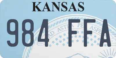 KS license plate 984FFA
