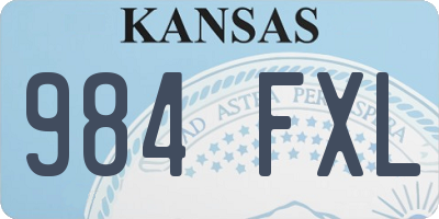 KS license plate 984FXL