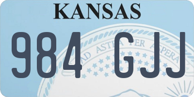 KS license plate 984GJJ