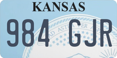 KS license plate 984GJR