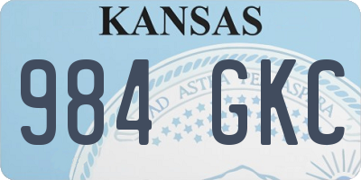 KS license plate 984GKC
