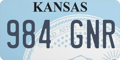 KS license plate 984GNR