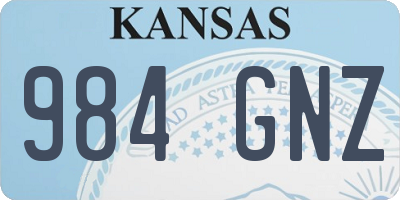 KS license plate 984GNZ