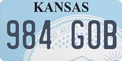 KS license plate 984GOB