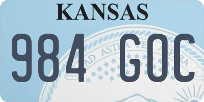 KS license plate 984GOC