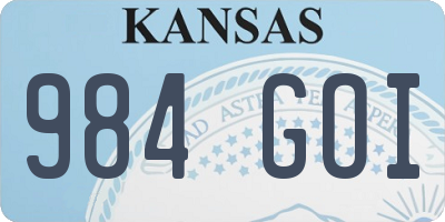 KS license plate 984GOI