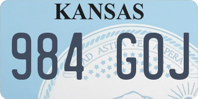 KS license plate 984GOJ
