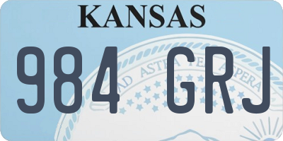 KS license plate 984GRJ