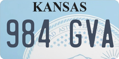 KS license plate 984GVA