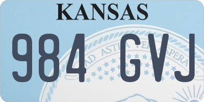 KS license plate 984GVJ