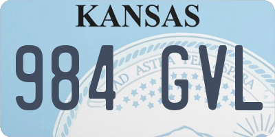 KS license plate 984GVL