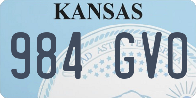 KS license plate 984GVO