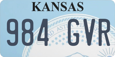 KS license plate 984GVR