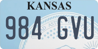 KS license plate 984GVU