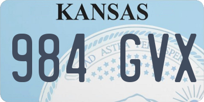 KS license plate 984GVX