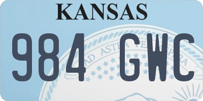 KS license plate 984GWC
